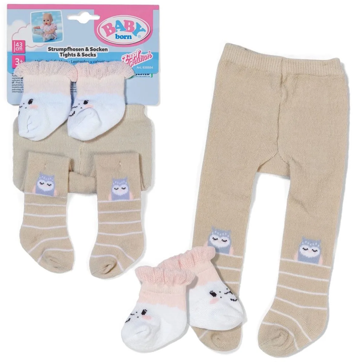 Strumpfhose und Socken Schäfchen, Puppenzubehör von BABY born in Mehrfarbig – Produktfoto