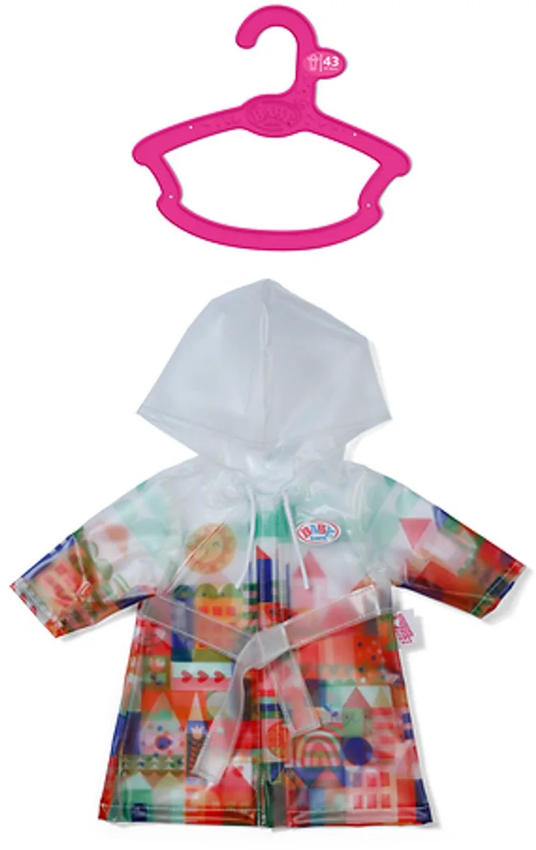 poppen regenjas 43cm kleurrijk - poppenkleding. by BABY born in Multicolour – product photo 1 of 5