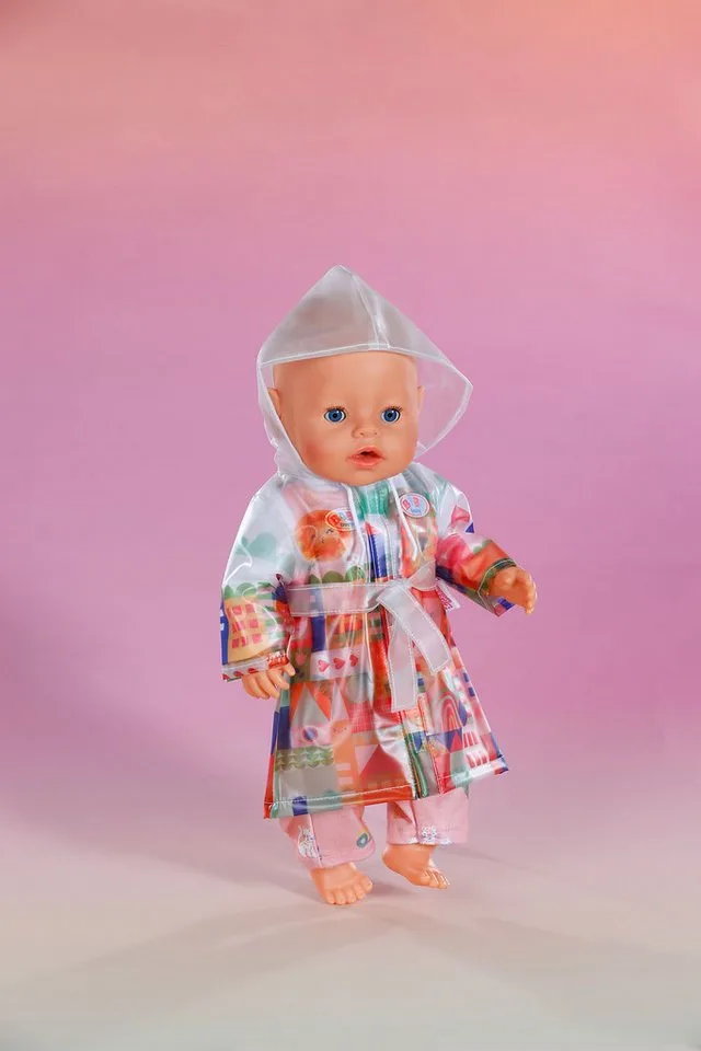 poppen regenjas 43cm kleurrijk - poppenkleding. by BABY born in Multicolour – product photo 3 of 5