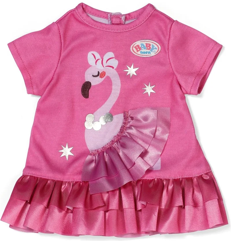 poppenjurk flamingo roze 43 cm - poppenkleding mode. by BABY born in Rose – product photo 1 of 3