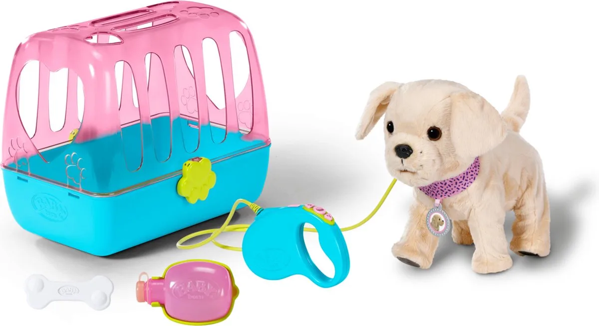 Puppy Lucky - Hondje met bench van BABY born in Meerkleurig – productfoto