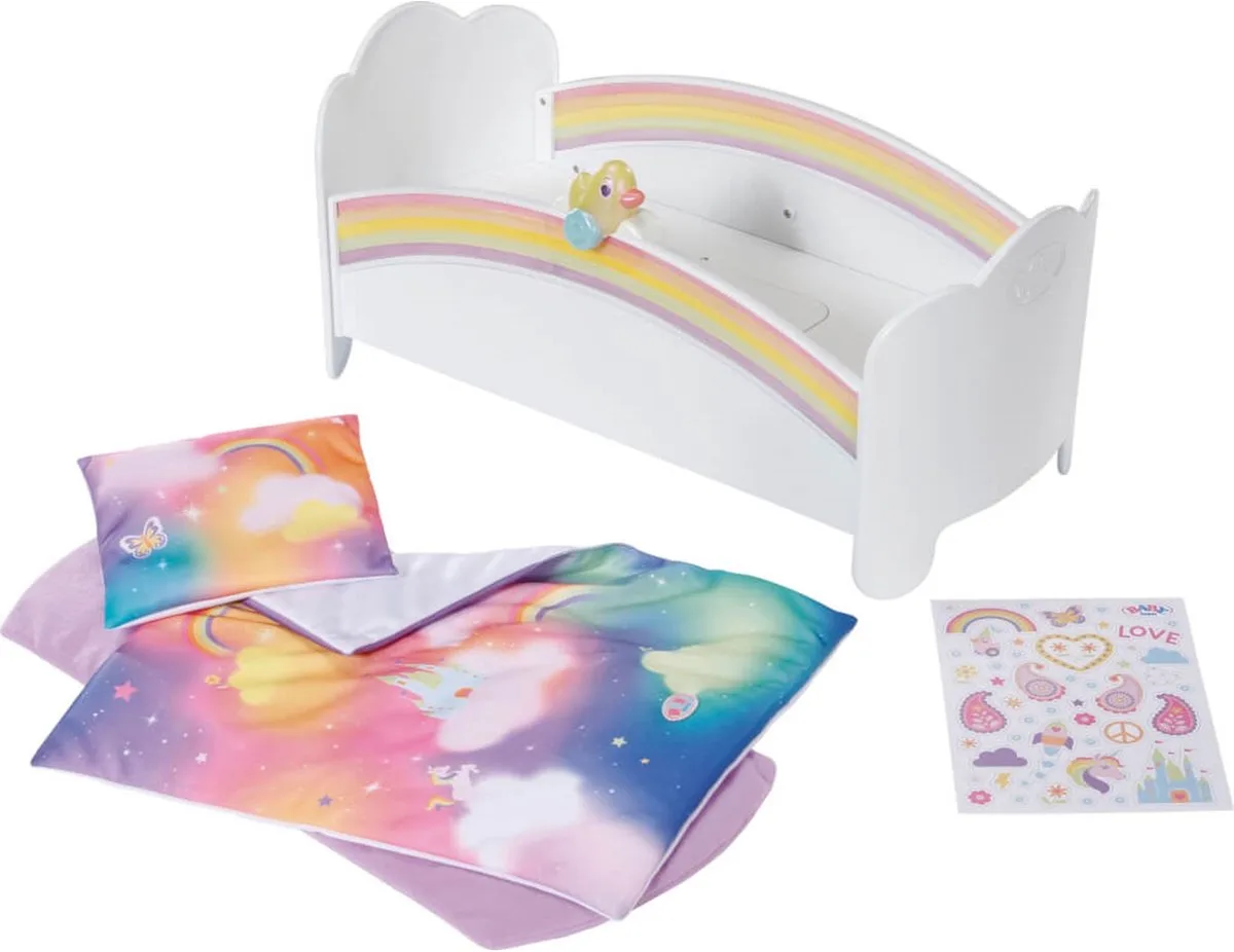 Regenboogbed - Met slaapliedje by BABY born in Multicolour – product photo