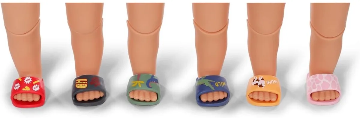 slippers poppenaccessoire 43cm kleurrijk zomer speelgoed. van BABY born in Meerkleurig – productfoto