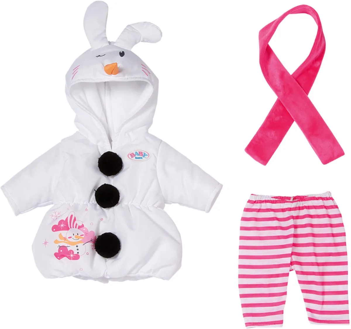 Sneeuwpop-pak met overall, legging en sjaal voor poppen van 43 cm fra BABY born i Flerfarvet – produktbillede