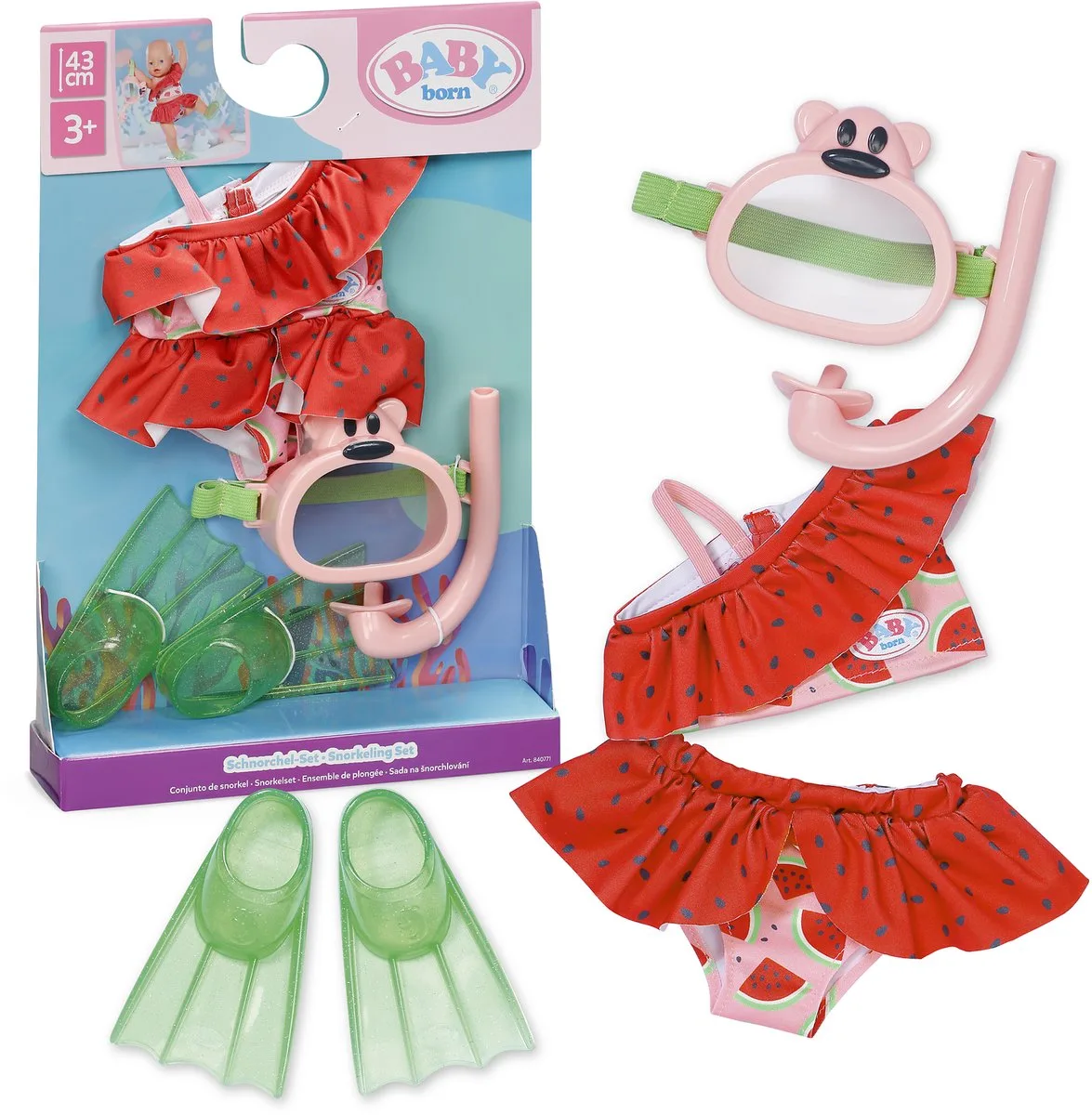 Snorkelset (43 cm) de BABY born en Multicolore – photo du produit