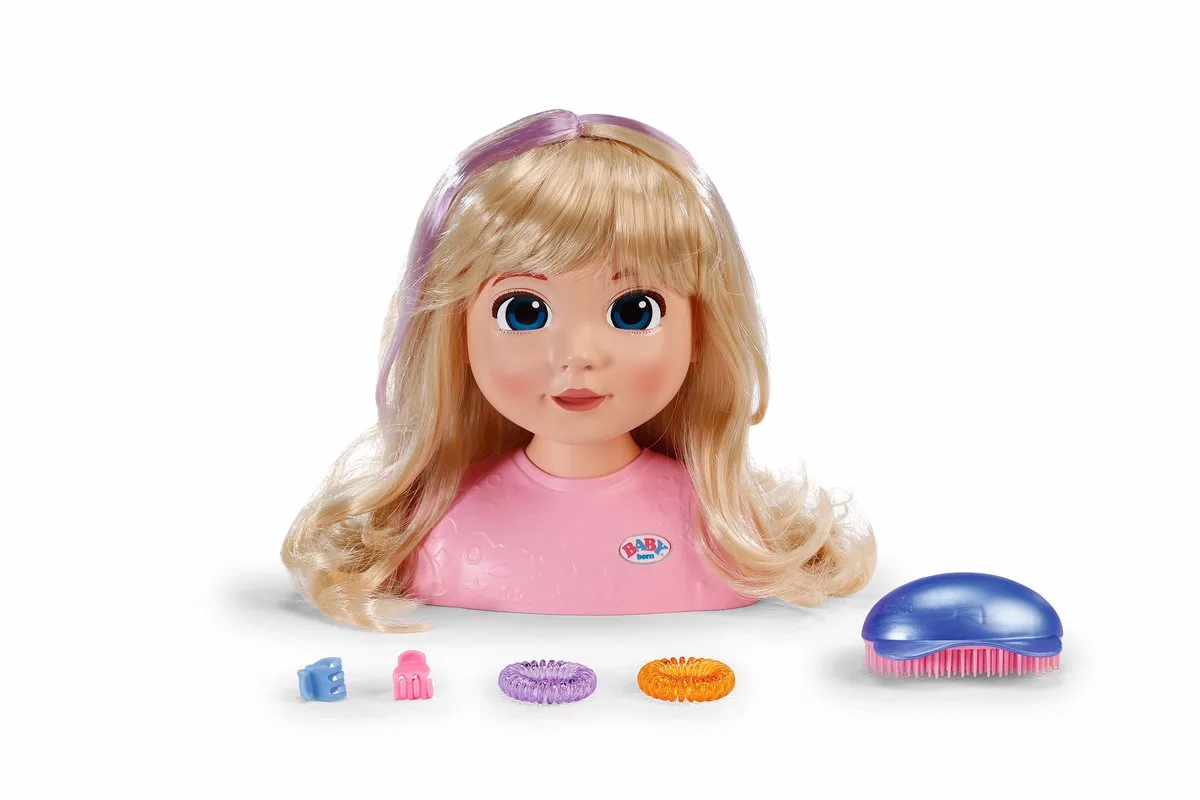 styling hoofd Carla poppenhoofd met accessoires. van BABY born in Meerkleurig – productfoto