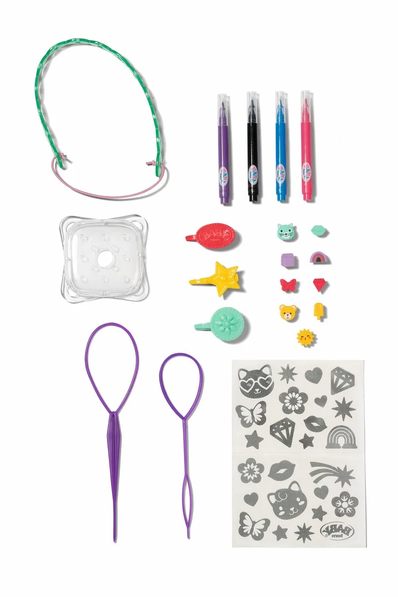Styling Marker & Accessoires, Puppenzubehör von BABY born in Mehrfarbig – Produktfoto