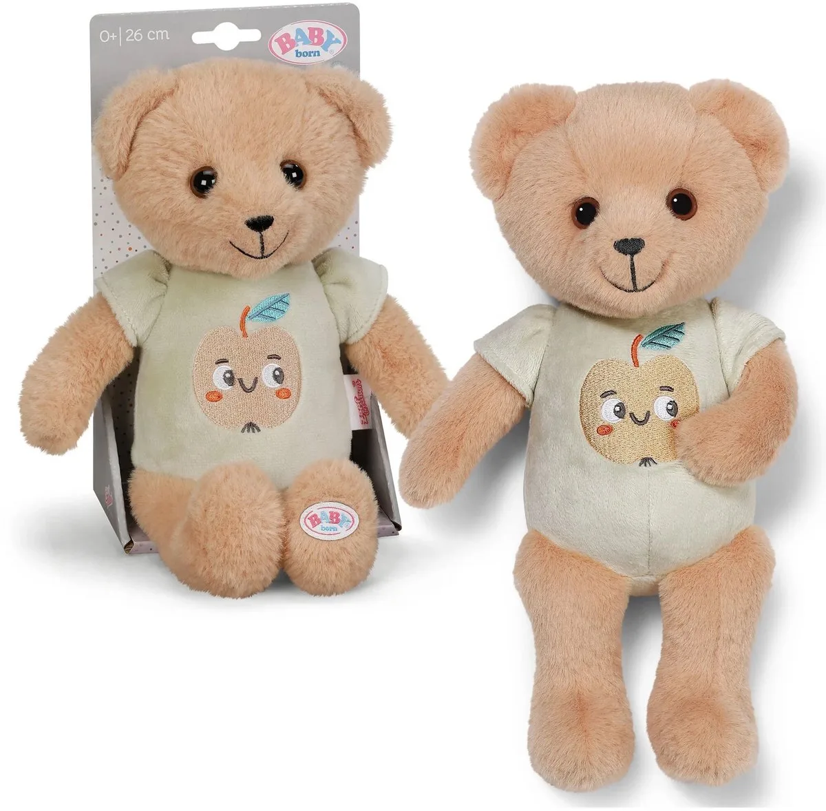 voor baby’s Teddy, zachte pluchen beer van 26 cm met stoffen lichaam fra BABY born i Flerfarvet – produktbillede