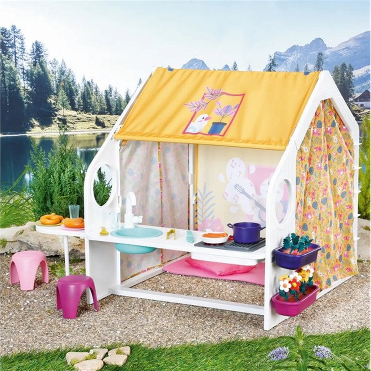 Weekend Huis - Poppenhuis van BABY born in Meerkleurig – productfoto