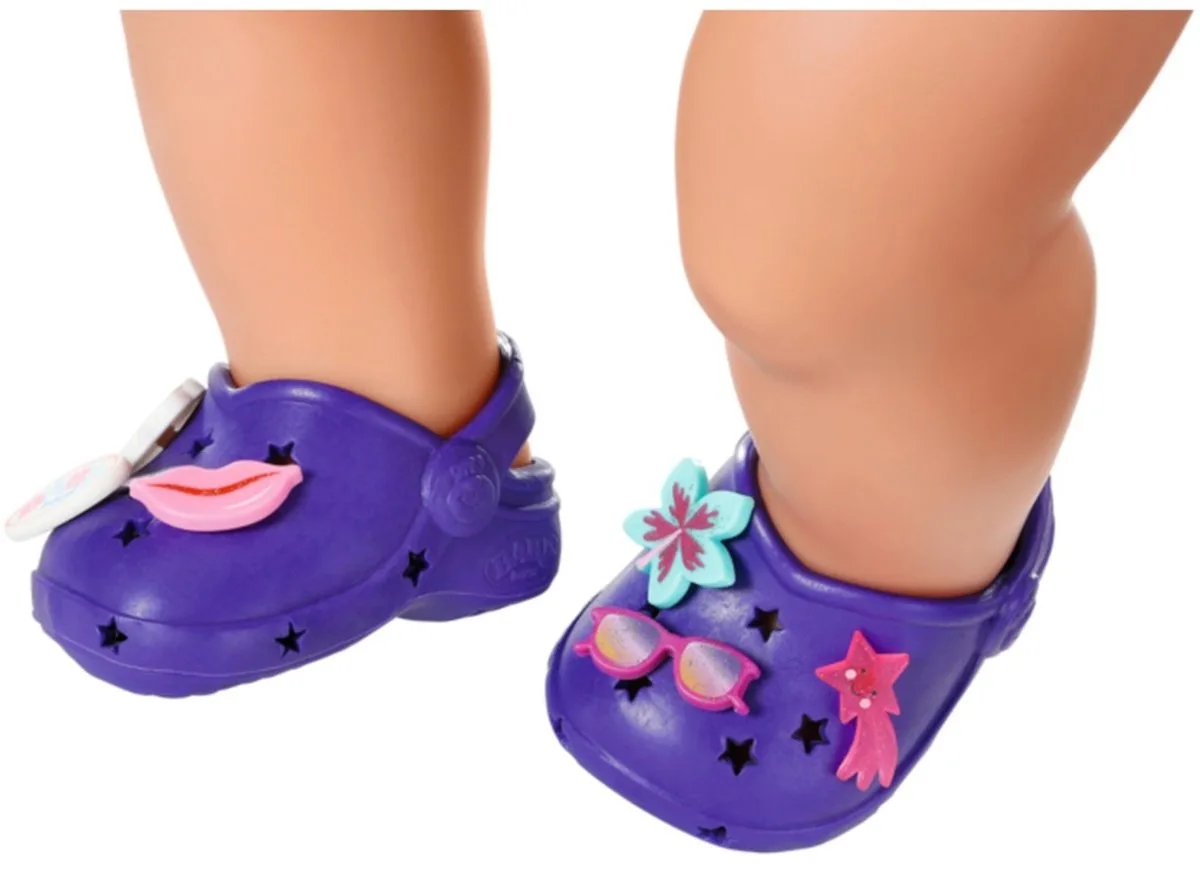 ZAPF CREATION – BABY born 43 cm – badschoenen – Crocs-stijl – pins de BABY born en Multicolore – photo du produit