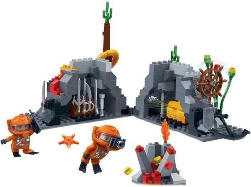 bouwpakket Duncan's Treasure - Onderzeese schatkamer fra BanBao i Oranje, zwart – produktbillede