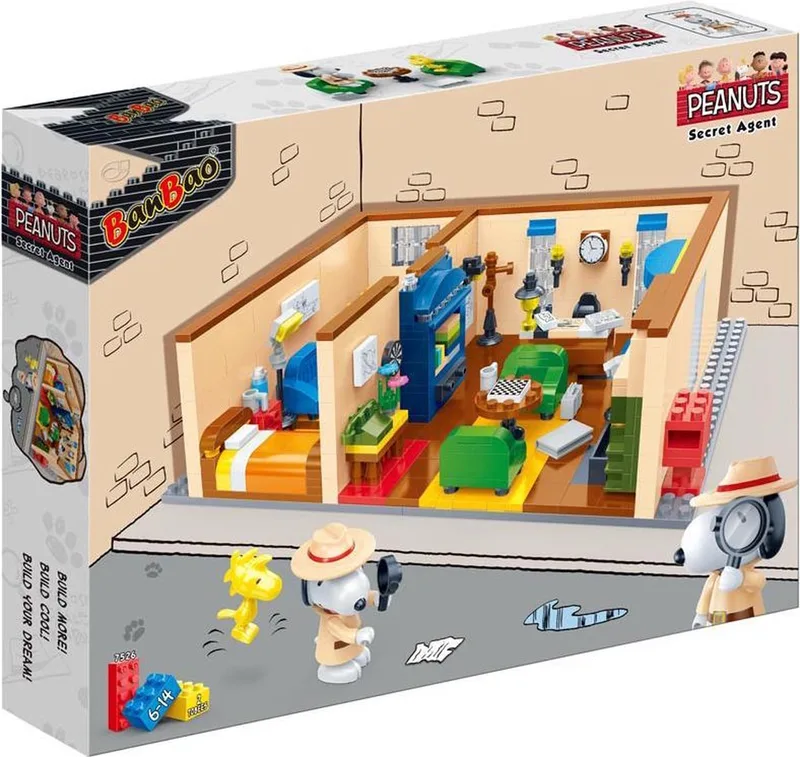 Bouwpakket Snoopy Warenhuis 654-delig by BanBao in Bruin, rood, beige – product photo