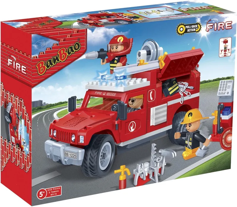 Brandweer Brandweer Jeep - 8316 de BanBao en Rood – photo du produit