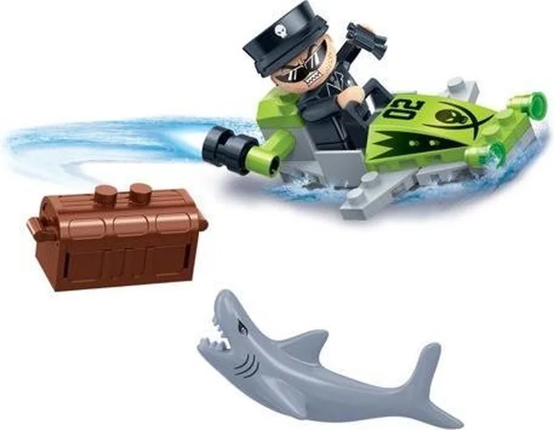 Jet Ski-7419 fra BanBao i Groen, grijs – produktbillede