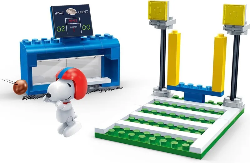 Snoopy Amerikaans Voetbal-7530 de BanBao en Blauw, wit, groen – photo du produit