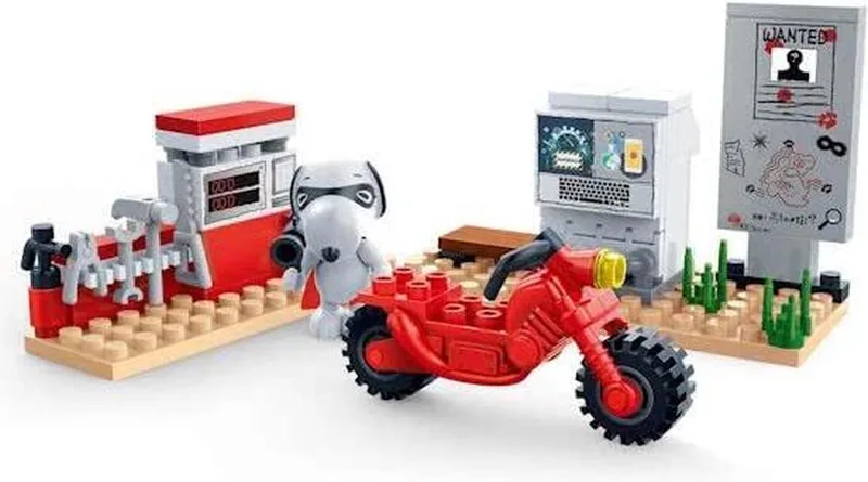 Snoopy Motor Werkplaats-7532 by BanBao in Rood, wit, beige – product photo