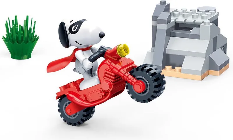 Snoopy Motorstunt-7533 från BanBao i Rood, grijs – produktbild