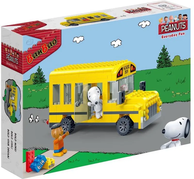 Snoopy Schoolbus-7506 by BanBao in Geel, zwart – product photo