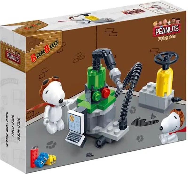 Snoopy Werkplaats-7525 fra BanBao i Groen, grijs – produktbillede