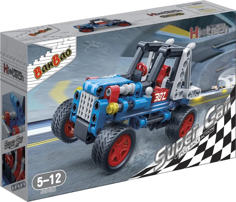 Super Car Jango Racer - 6960 von BanBao in Blauw – Produktfoto