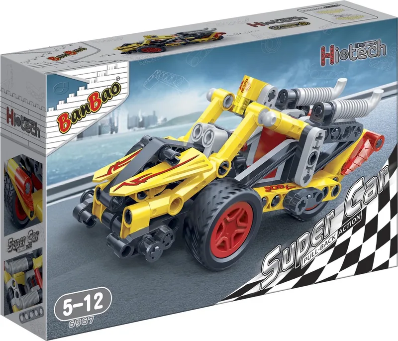 Super Car Scarlett Racer - 6967 de BanBao en Geel – photo du produit