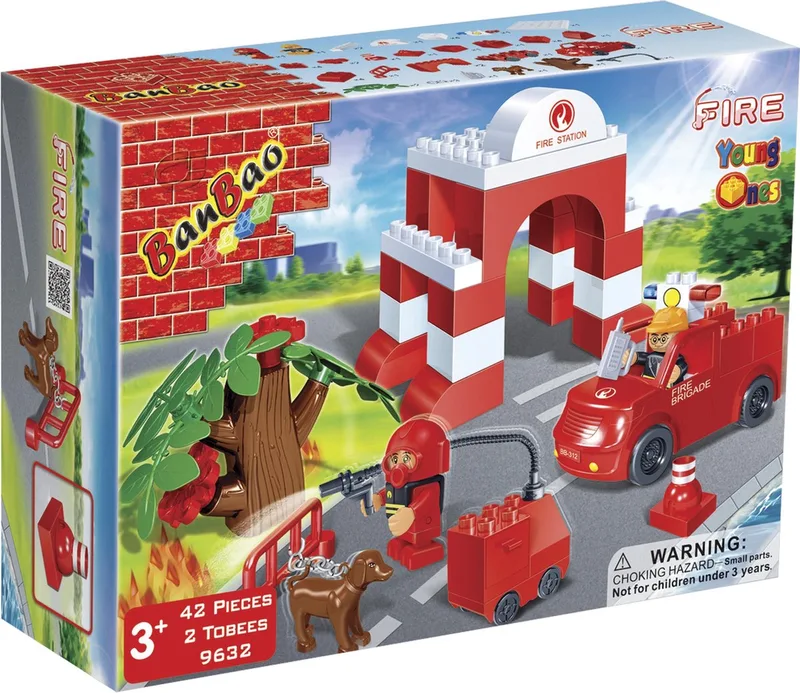 Young Ones Brandweer Brandweer - 9632 de BanBao en Rood – photo du produit