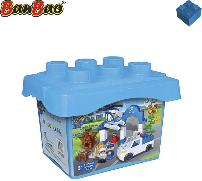 Young Ones Politie bouwset - 9608 de BanBao en Blauw – photo du produit