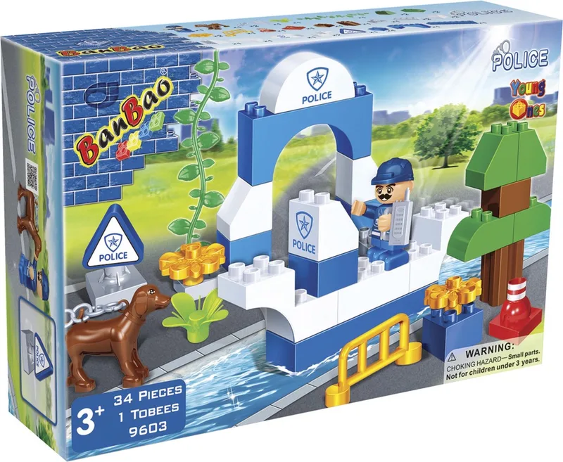Young Ones Politie Politie boot - 9603 by BanBao in Blauw – product photo