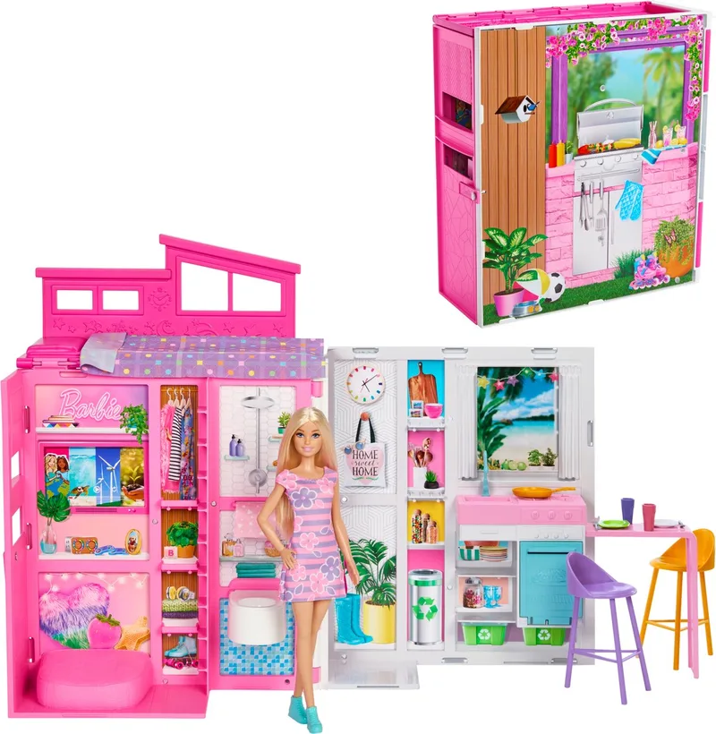 Barbie 65-årsjubileum Med Möbler Och 4-rumslägenhet Docka von Barbie in Mehrfarbig – Produktfoto