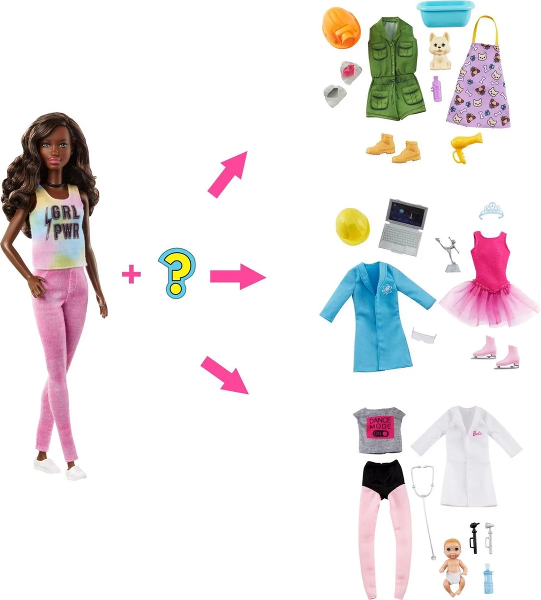 Carrierepop You Can Be Anything + Accessoires de Barbie en Multicolore – photo du produit