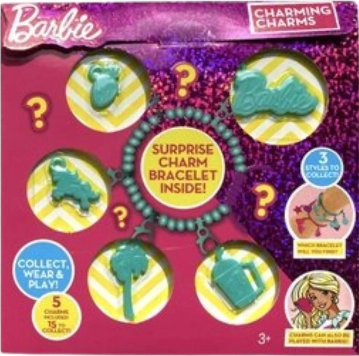 Charming Charms Multi Functioneel Armbandje Met 5 Verschillende Hangers - 3+ de Barbie en Vert – photo du produit