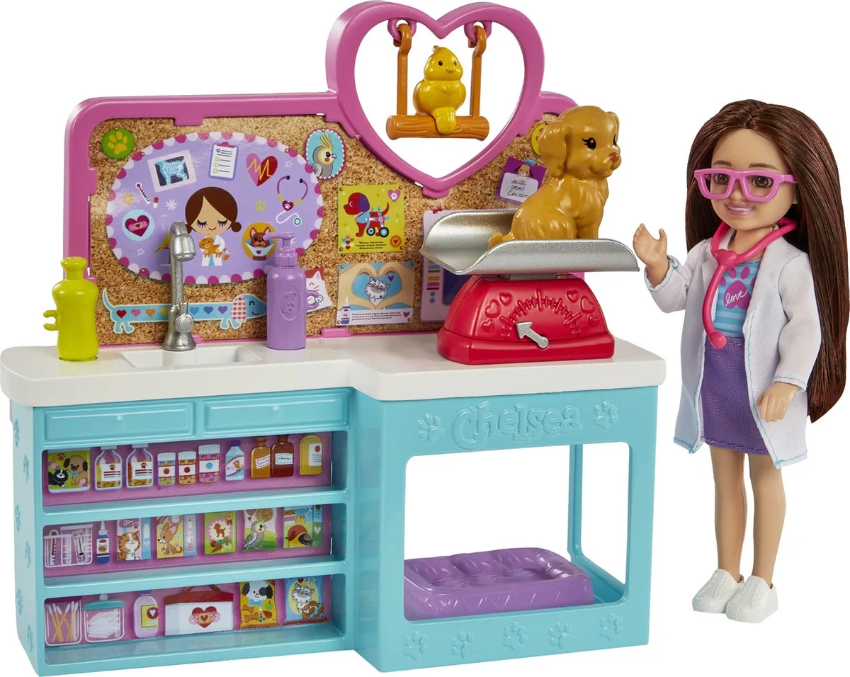 Chelsea Dierenarts - Speelfigurenset de Barbie en Multicolore – photo du produit