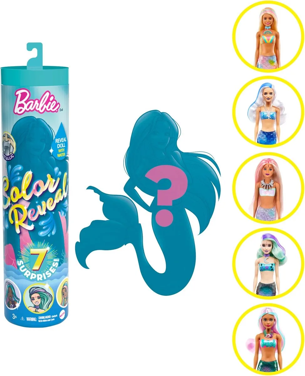 Colour Reveal Asst - Wave 4 - 'Mermaids' von Barbie in Mehrfarbig – Produktfoto