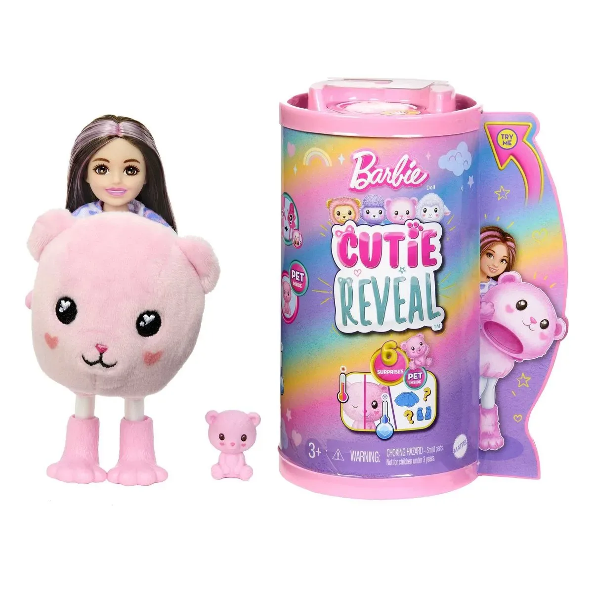 Cutie Reveal Chelsea Kuschelweich Serie - Teddybär de Barbie – photo du produit
