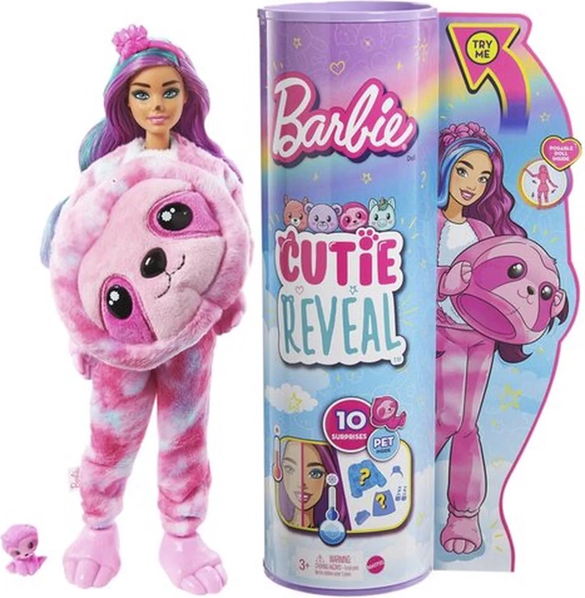 Cutie Reveal - Pop van Barbie in Luiaard – productfoto