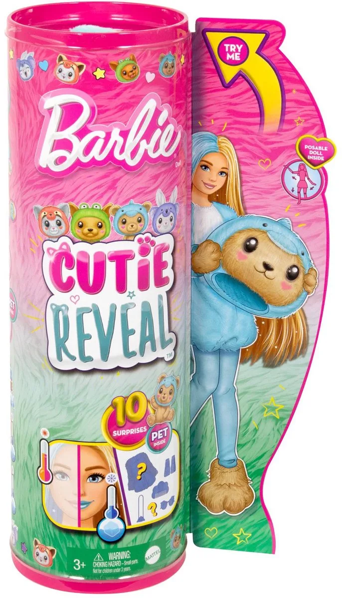 Cutie Reveal Pop från Barbie i Teddybeer Dolfijn – produktbild