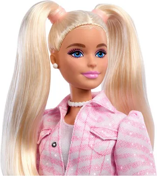 Deluxe Stijl - met Bijpassende Rok - Modepop by Barbie in Roze Denim Jasje – product photo 2 of 5