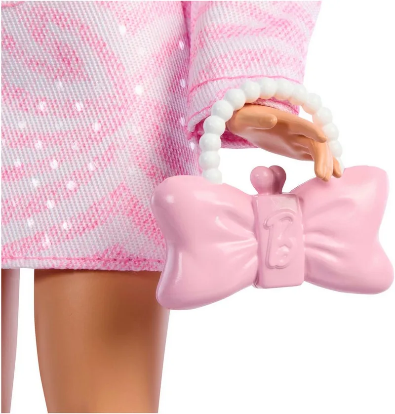 Deluxe Stijl - met Bijpassende Rok - Modepop by Barbie in Roze Denim Jasje – product photo 3 of 5