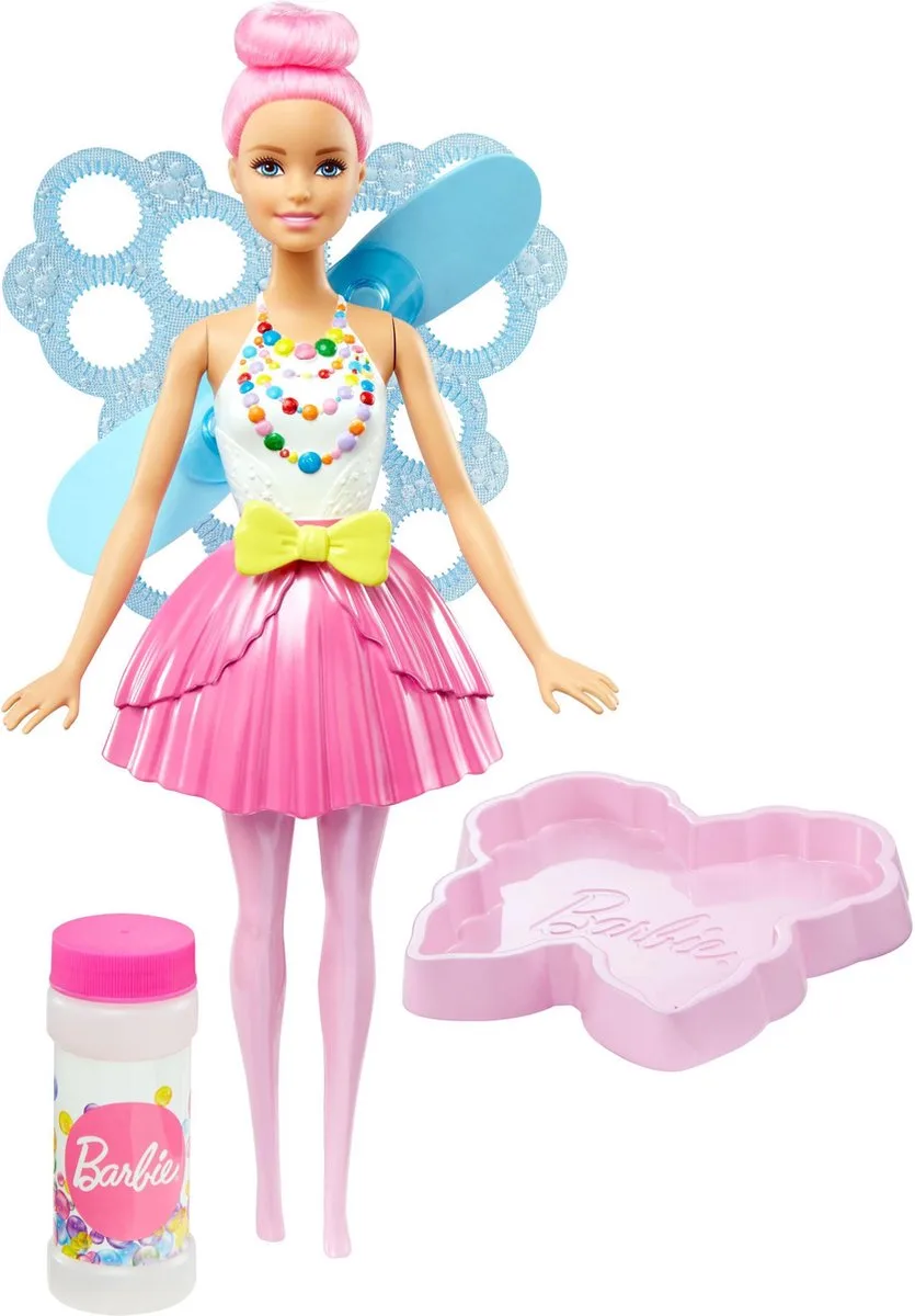 Dreamtopia Bubbletastic Fairy Doll - causasian de Barbie en Rose, Bleu – photo du produit