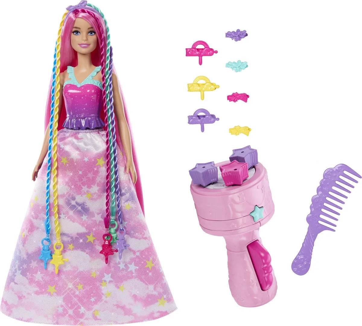 Dreamtopia Haarverzorgings pop van Barbie in Roze – productfoto