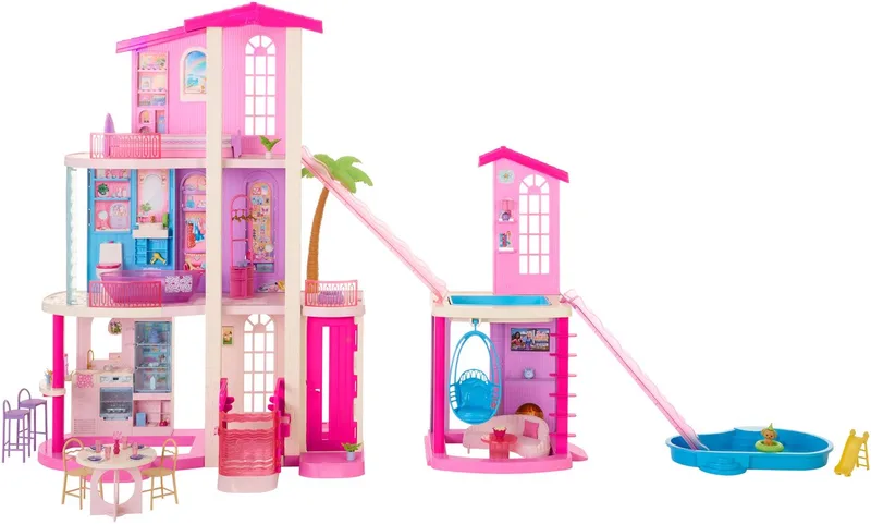 Droomhuis Poppenhuis- Meer dan 65 onderdelen - inclusief meubels en accessoires by Barbie in 2026 Droomhuis – product photo