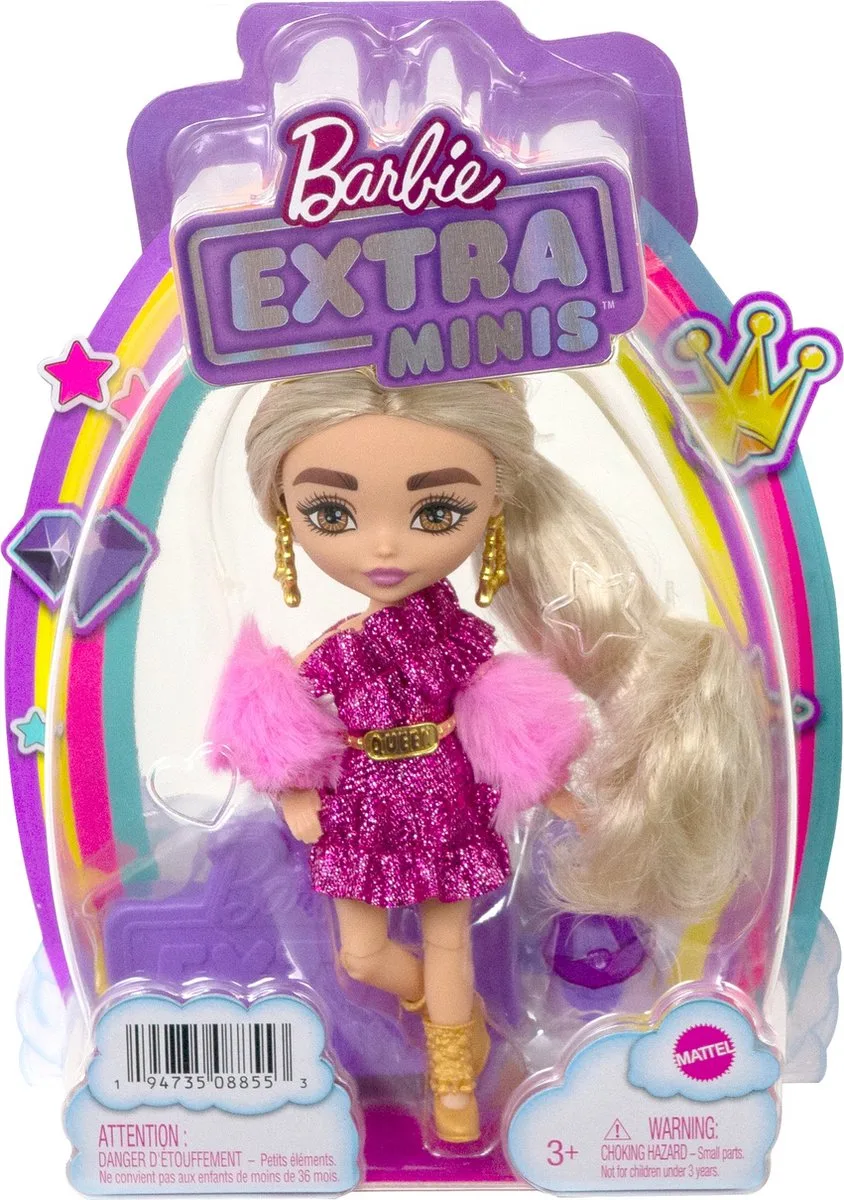 Extra Mini Barbiepop von Barbie in Gouden Kroon – Produktfoto
