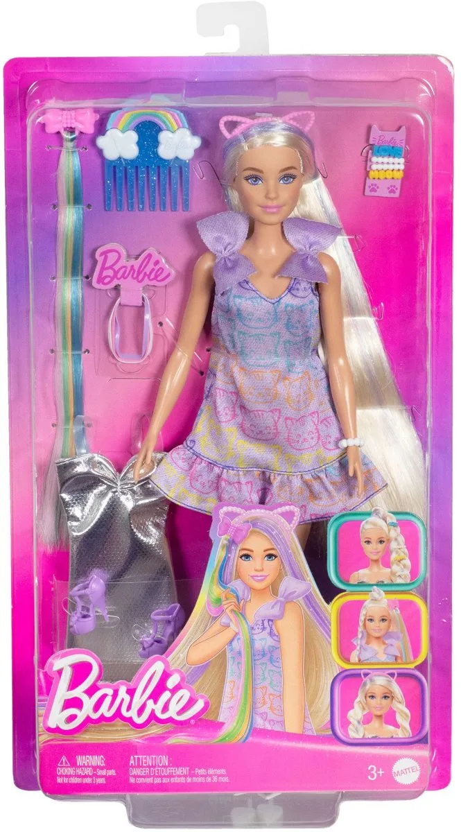 Fun & Fancy Pop - Blonde Modepop met Extra Lang Haar en 2 Looks de Barbie en Multicolore – photo du produit
