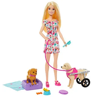 Hundeführer Mit Rollstuhlpuppe von Barbie – Produktfoto 1 von 4