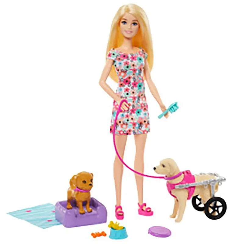 Honden Uitlaatservice Met Rolstoelpop fra Barbie – produktbillede