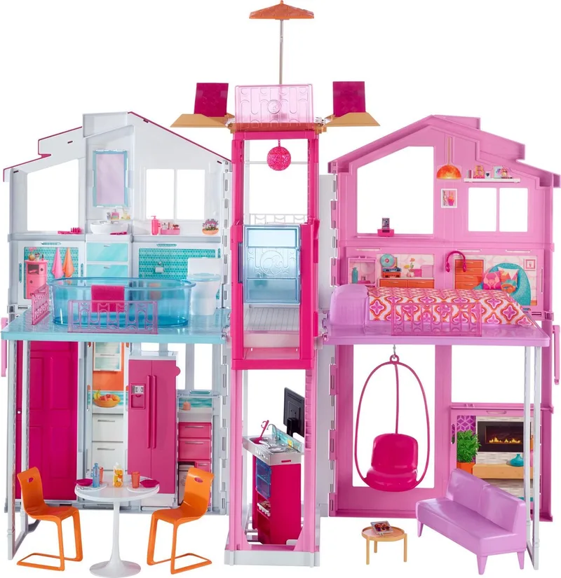 MALIBU HUIS MET 3 VERDIEPINGEN by Barbie in Roze: Wit – product photo