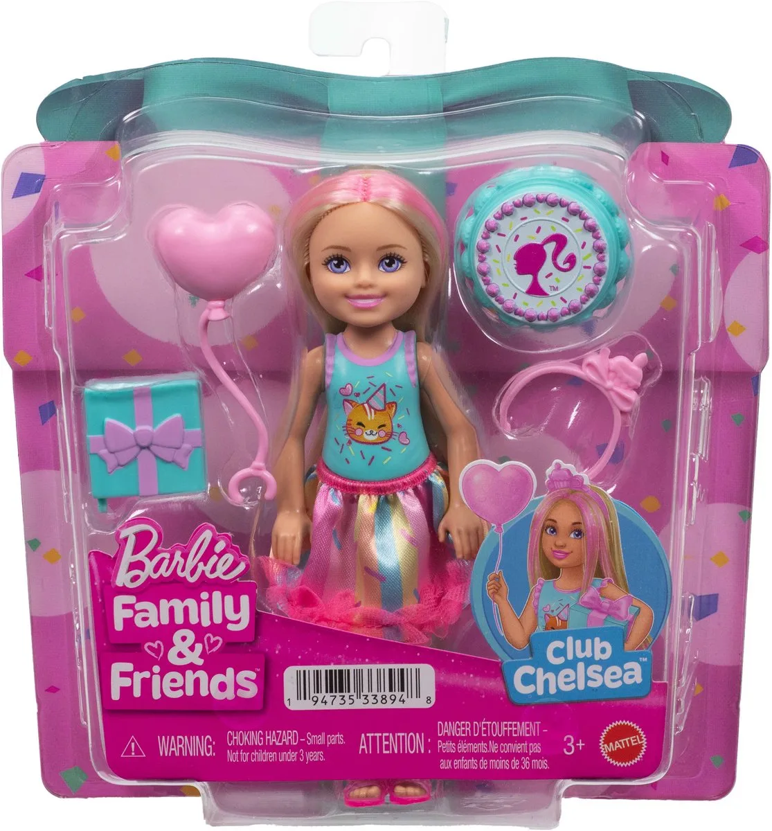 Mattel Barbie Chelsea verjaardag pop met accessoires de Barbie en Multicolore – photo du produit