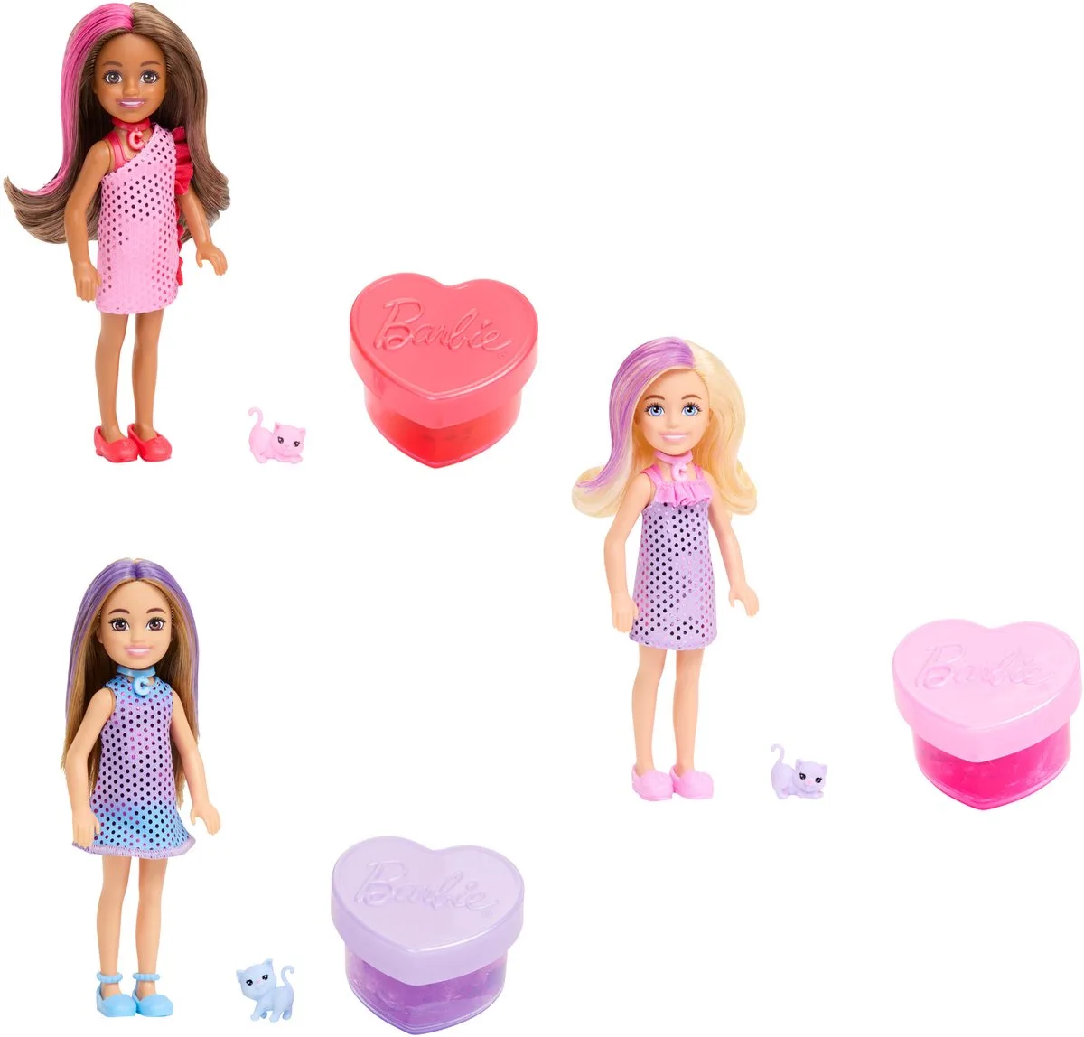 Mattel Barbie pop Chelsea Glam Party - verrassingsspeelgoed voor kinderen. van Barbie in Meerkleurig – productfoto