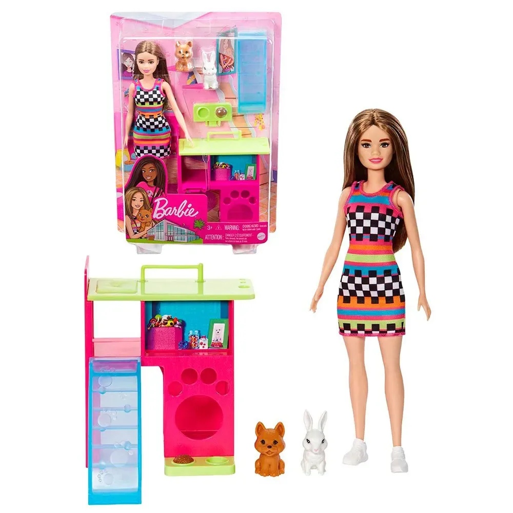 Med Kæledyrdukke fra Barbie – produktbillede