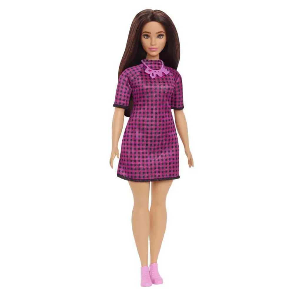 Modebewuste Roze Geruite Jurk Pop van Barbie – productfoto